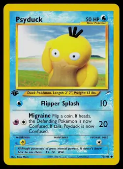 Pokemon Card - Psyduck Neo Destiny 79/105 Common 1st Edition - Image 1