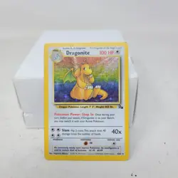 Pokemon TCG Dragonite Fossil Unlimited Holo Rare Card 04/62 DMG/ HP - Image 2