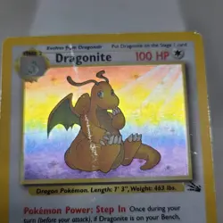 Pokemon TCG Dragonite Fossil Unlimited Holo Rare Card 04/62 DMG/ HP - Image 4