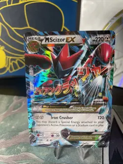Pokemon TCG M Scizor EX Ultra Rare Holo Card 77/122 XY Breakpoint LP Condition - Image 1