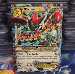 M Scizor EX 77/122 Pokemon Card TGC XY Breakpoint Ultra Rare Holo LP - Image 1