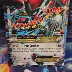 M Scizor EX 77/122 Pokemon Card TGC XY Breakpoint Ultra Rare Holo LP - Image 3