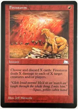 Firestorm MTG 101 Weatherlight Rare Magic the Gathering 1997 NM - Image 1