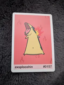 Exsplooshin (Typhlosion) #157 - Gen 2 Pookiemoot Fan Art - Pokemon - Image 1