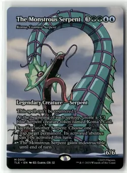 MTG The Monstrous Serpent 0051 Regular (Borderless) Avatar TLE NM - Image 1