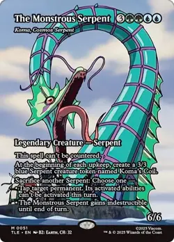 THE MONSTROUS SERPENT / KOMA, COSMOS SERPENT mtg NM-M Airbender Eternal Mythic - Image 1