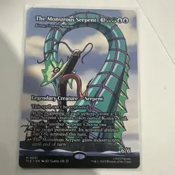 MTG The Monstrous Serpent 0051 Regular (Borderless) Avatar TLE NM - Image 1
