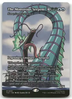 The Monstrous Serpent - Koma, Cosmos Serpent Borderless MTG Avatar 51 M NM - Image 1
