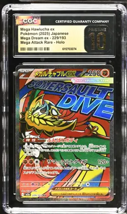 Mega Hawlucha EX 229/193 Attack Rare Holo Pokemon Japanese CGC 10 Pristine - Image 1