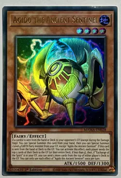 Agido the Ancient Sentinel MAMA-EN028 (LP) Ultra Rare 1st Edition Yu-Gi-Oh! TCG - Image 1