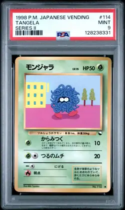 PSA 9 MINT 1998 POKEMON VENDING SERIES 2 JAPANESE 114 TANGELA - Image 1