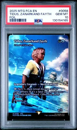 2025 MTG Final Fantasy TIDUS, ZANARKAND FAYTH - Through The Ages FOIL - PSA 10 - Image 1
