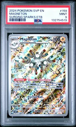 2024 POKEMON SVP EN-SV SURGING SPARKS ETB PROMO #159 MAGNETON PSA 9 - Image 1