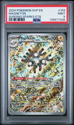2024 POKEMON SVP EN-SV SURGING SPARKS ETB PROMO #159 MAGNETON PSA 9 - Image 1