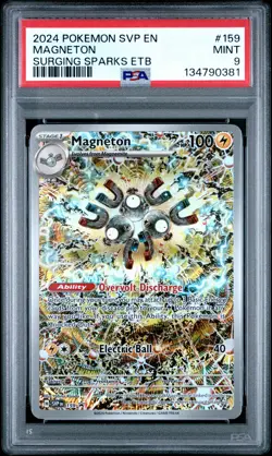 2024 POKEMON SVP EN-SV SURGING SPARKS ETB PROMO #159 MAGNETON PSA 9 - Image 1