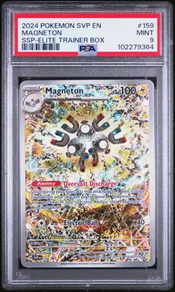 2024 POKEMON SVP EN-SV SURGING SPARKS ETB PROMO #159 MAGNETON PSA 9 - Image 1