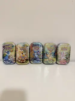 BRAND NEW-Sealed Pokemon TCG Prismatic Evolutions Mini Tins-Lot Of 5 - Image 1