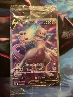 Pokemon TCG Mewtwo V SWSH229 Sword & Shield Black Star Promo Card Holo Sealed - Image 1