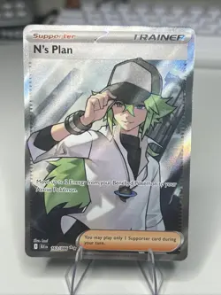 Pokemon N's Plan 163/086 Ultra Rare Black Bolt English, NM/Mint Condition - Image 1