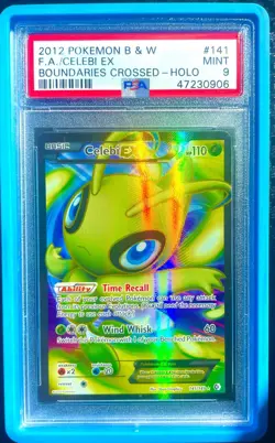 Celebi EX Full Art 141/149 Boundaries Crossed Holo Pokemon 2012 PSA 9 - Image 1