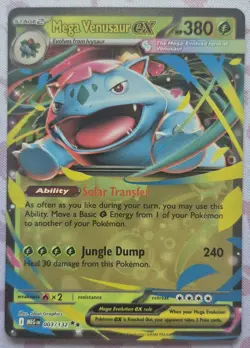 Mega Venusaur ex 003/132 (NM) - Mega Evolution Holo Double Rare - Pokemon TCG - Image 1