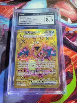 CGC 8.5 Pokemon TCG Charizard EX Obsidian Flames Holo Hyper Rare Card 228/197 - Image 1