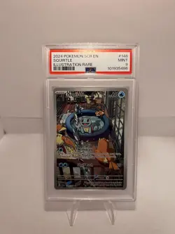 PSA 9 Squirtle 148/142 Stellar Crown Illustration Rare Pokemon Card - Image 1