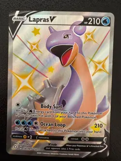 Lapras V SV110/SV122 Shining Fates Shiny Vault Holo Rare Pokemon Card - NM - Image 1