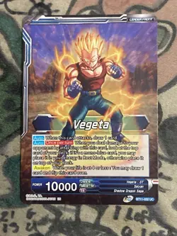 SS4 Vegeta Ultimate Evolution BT11 Leader Foil Dragon Ball Super Card Game CCG - Image 2