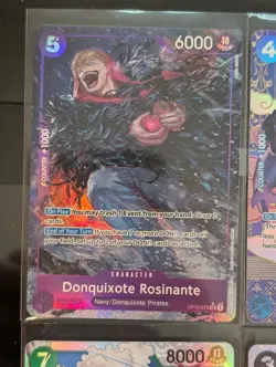 One Piece TCG CCG 9 Card Lot SR Rare English Donquixote Rosiante Near Mint - Image 2