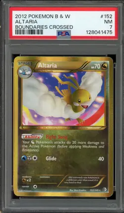 Pokemon Altaria Boundaries Crossed Holo Secret Rare #152 PSA 7 Near Mint - Image 1