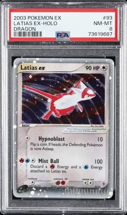 2003 POKEMON EX DRAGON #93 LATIAS EX-HOLO PSA 8 - Image 1