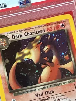 Vintage 2000 Pokemon Rocket Dark Charizard Holo PSA 7 NM - Image 5