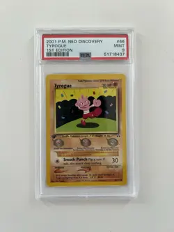 2001 POKEMON NEO DISCOVERY TYROGUE 1ST EDITION #66 PSA 9 - Image 1