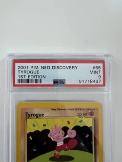 2001 POKEMON NEO DISCOVERY TYROGUE 1ST EDITION #66 PSA 9 - Image 3