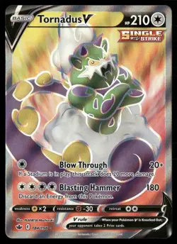 Tornadus V (Full Art) Ultra Rare SWSH06: Chilling Reign 184/198 NM Pokemon TCG - Image 1