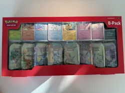 Pokemon TCG Costco Prismatic Evolutions 8 Pack Mini Tins Lot of 6 New Sealed - Image 1