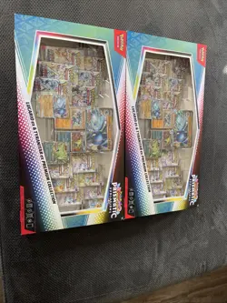 Pokemon Prismatic Evolution Lucario Ex Tyranitar Ex Premium Collection 2 Boxes - Image 1
