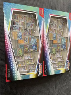 Pokemon Prismatic Evolution Lucario Ex Tyranitar Ex Premium Collection 2 Boxes - Image 2