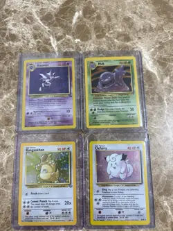Pokemon Vintage Holo Lot Of 4 Kangaskhan, Haunter, Clefairy, Muk LP-MP Condition - Image 1