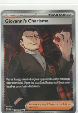 Pokemon TCG Giovanni's Charisma - 197/165 - SV: Scarlet & Violet 151 (MEW) NM - Image 1