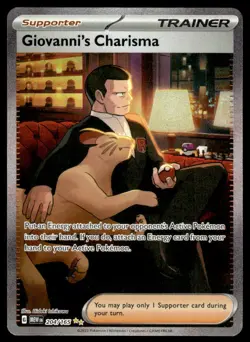 Pokemon TCG SV: Scarlet & Violet 151 #204/165 Giovanni's Charisma Holo NM - Image 1