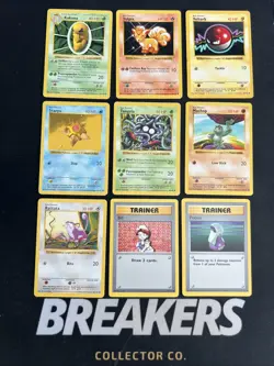 Base Set Vintage Shadowless Pokemon 9 Card Lot - Kakuna, Vuplix & Staryu - Image 1