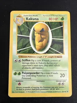 Base Set Vintage Shadowless Pokemon 9 Card Lot - Kakuna, Vuplix & Staryu - Image 2