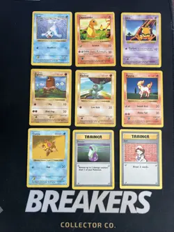 Base Set Vintage Shadowless Pokemon 9 Card Lot - Seel, Abra & Charmander - Image 1