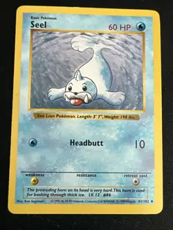 Base Set Vintage Shadowless Pokemon 9 Card Lot - Seel, Abra & Charmander - Image 2
