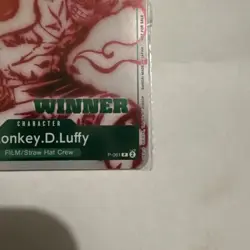 Monkey D. Luffy RARE WINNER PROMO ALT ART P-061 ONE PIECE TCG NEAR MINT NM - Image 3