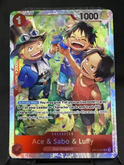 One Piece Carrying On His Will #OP13-007 Ace & Sabo & Luffy SR - Image 1