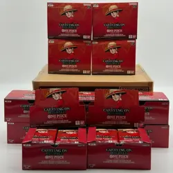 Lot of (288) One Piece OP-13 Carrying On His Will Booster Packs W/Display & Case - Image 1