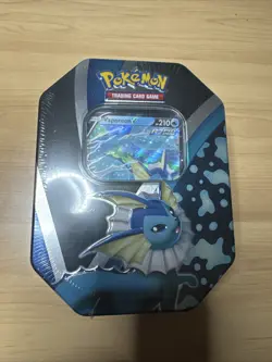 Pokemon TCG Vaporeon V Tin Eevee Evolutions Factory Sealed 2021 - Image 1